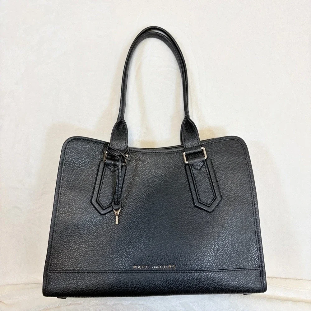 Marc Jacobs Drifter Black Leather Tote‎ Bag - Classic Structured WorkSatchel
